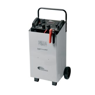 Ring Battery Charger 12 & 24V 55Amp on Trolley with 420Amp Jump Starter